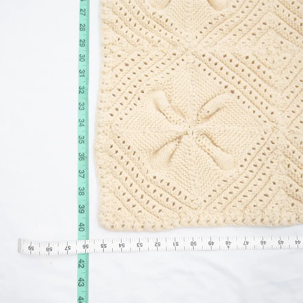 Vintage Off-White Crochet Afghan